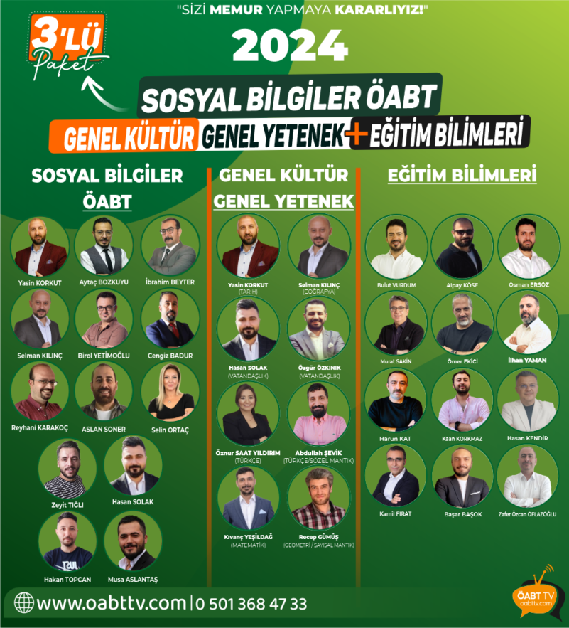 2024 Sosyal Bilgiler ÖABT Paketleri – ÖABT TV