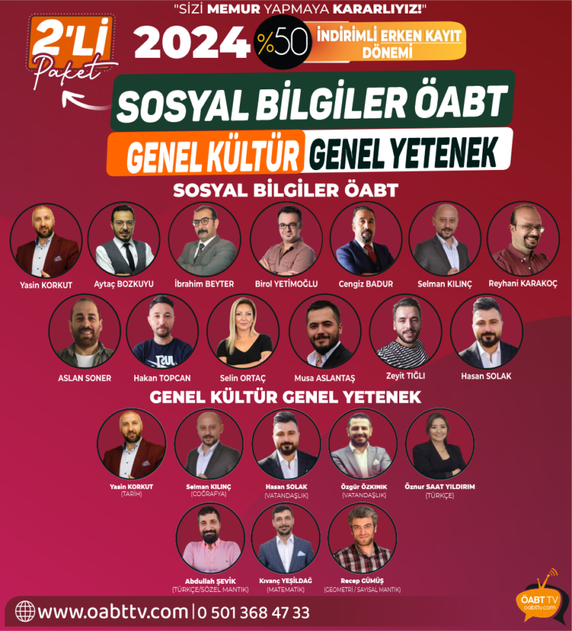 2024 Sosyal Bilgiler ÖABT Paketleri – ÖABT TV